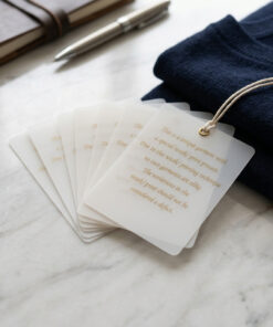 Custom frosted PP hang tags for clothing