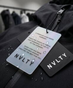 custom printed plastic hang tags for jacket