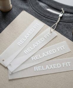 Custom frosted plastic clothing hang tags