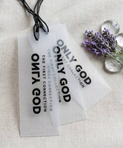 waterproof clear plastic hang tag for apparel
