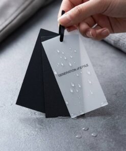 Custom frosted PP and paper hang tags set