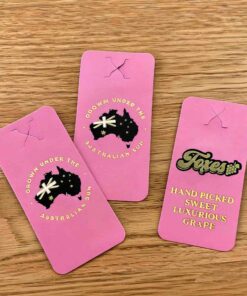 Custom logo embossed fruit paper hanging labels