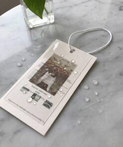 custom photo printed frosted pp hang tag