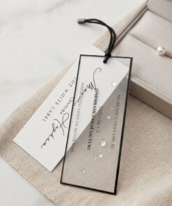 custom clear border frosted pp hang tag