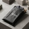 Opaque Black Courier Bags with Custom Brand Logo