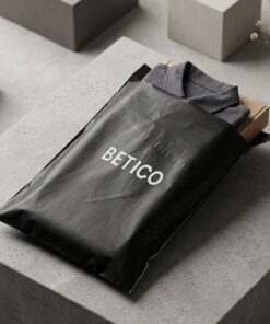 Opaque Black Courier Bags with Custom Brand Logo