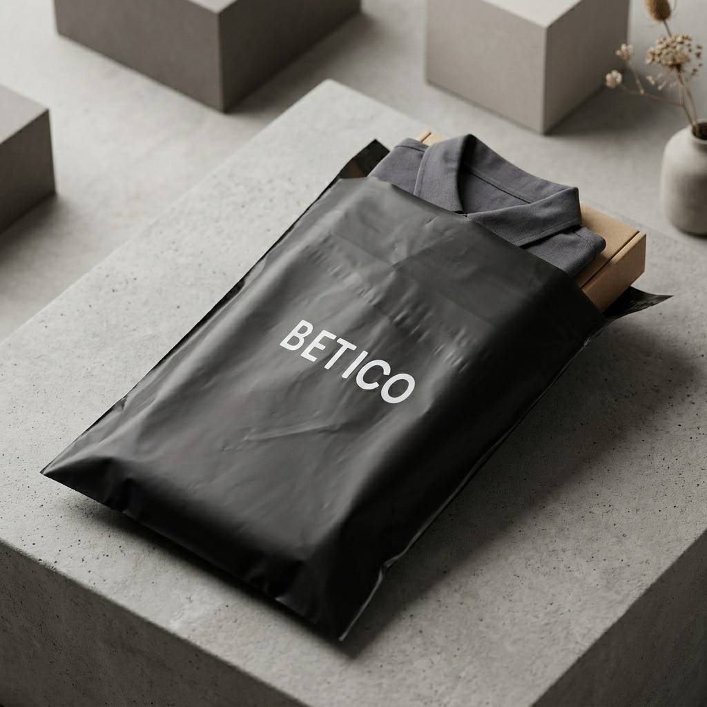 Opaque Black Courier Bags with Custom Brand Logo Opaque Black Courier Bags with Custom Brand Logo