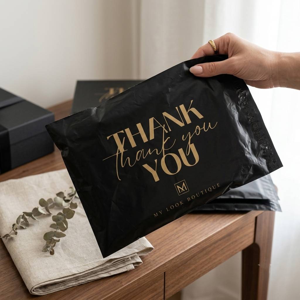 Black Mailing Bags with Card and Jewelry Pouch Accessories for E-commerce Black Mailing Bags with Card and Jewelry Pouch Accessories for E-commerce