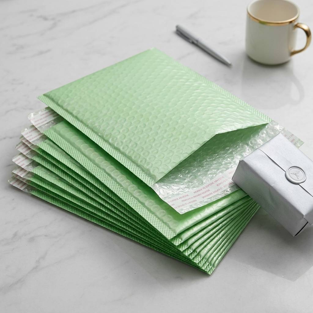 OEM custom printed green bubble packaging bags OEM custom printed green bubble packaging bags