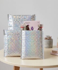 OEM iridescent bubble mailers for boutique packaging