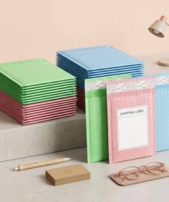 Custom printed colorful bubble mailers for small business