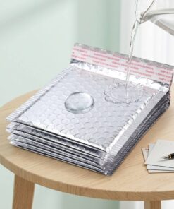 Wholesale metallic silver foil bubble mailers