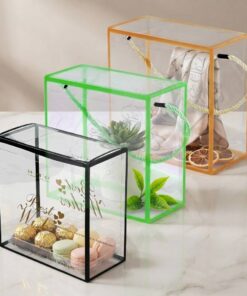 Custom retail packaging clear PVC box with handle supplier