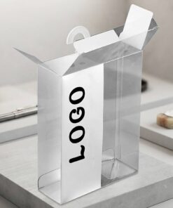 Bulk buy eco-friendly clear plastic folding PVC boxes with euro-hole