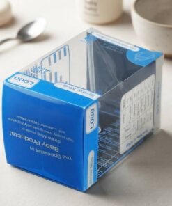 Custom printed transparent PVC box with paper header wholesale