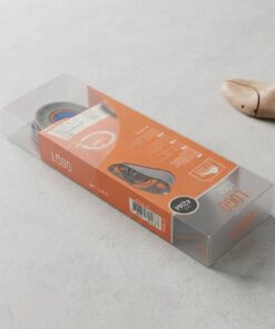 Custom retail packaging transparent PVC box with label insert
