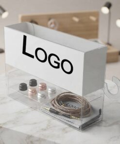 Custom retail packaging transparent PVC box with header card printing