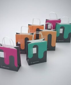 Custom Printed Multi-Color Boutique Paper Bag