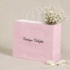 Branded Pink Paper Tote Bag for Boutiques