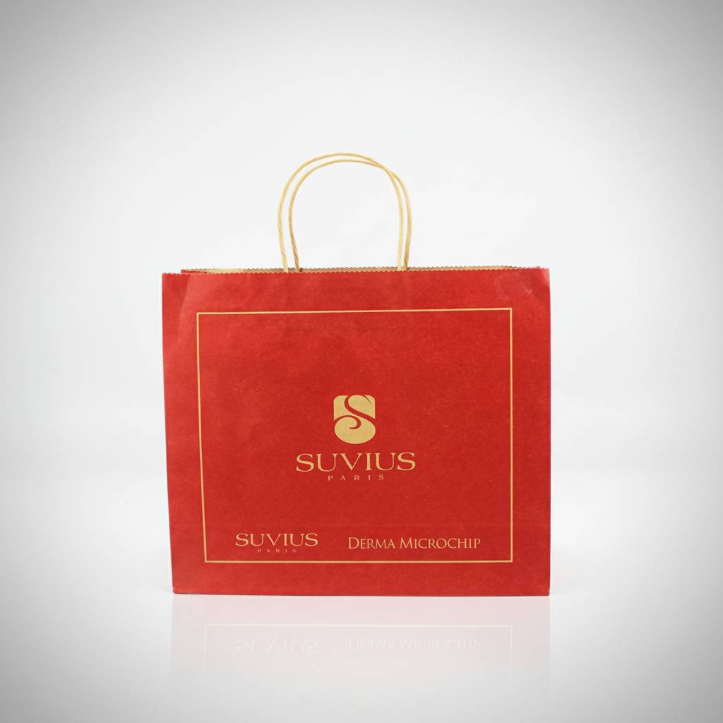 High-End Red Gift Bags with Custom Branding for Beauty Brands High-End Red Gift Bags with Custom Branding for Beauty Brands