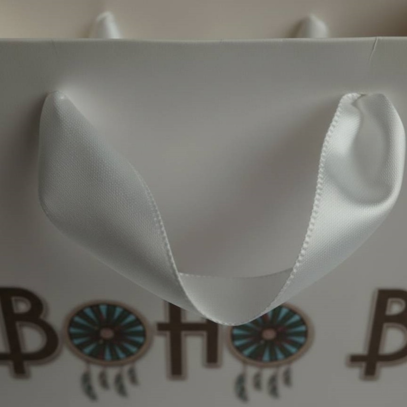 Sustainable Gift Paper Tote Bag with Ribbon Handles Sustainable Gift Paper Tote Bag with Ribbon Handles
