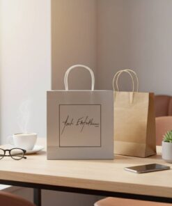 Custom Printed Shopping Paper Bag with Brand Logo