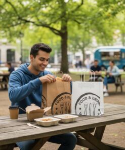 Branded Kraft Takeaway Paper Bag Manufacturer