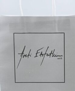 Minimalist Custom Logo White Gift Paper Bag