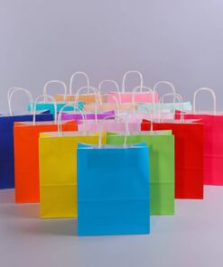 Custom Branded Rainbow Color Paper Gift Bag