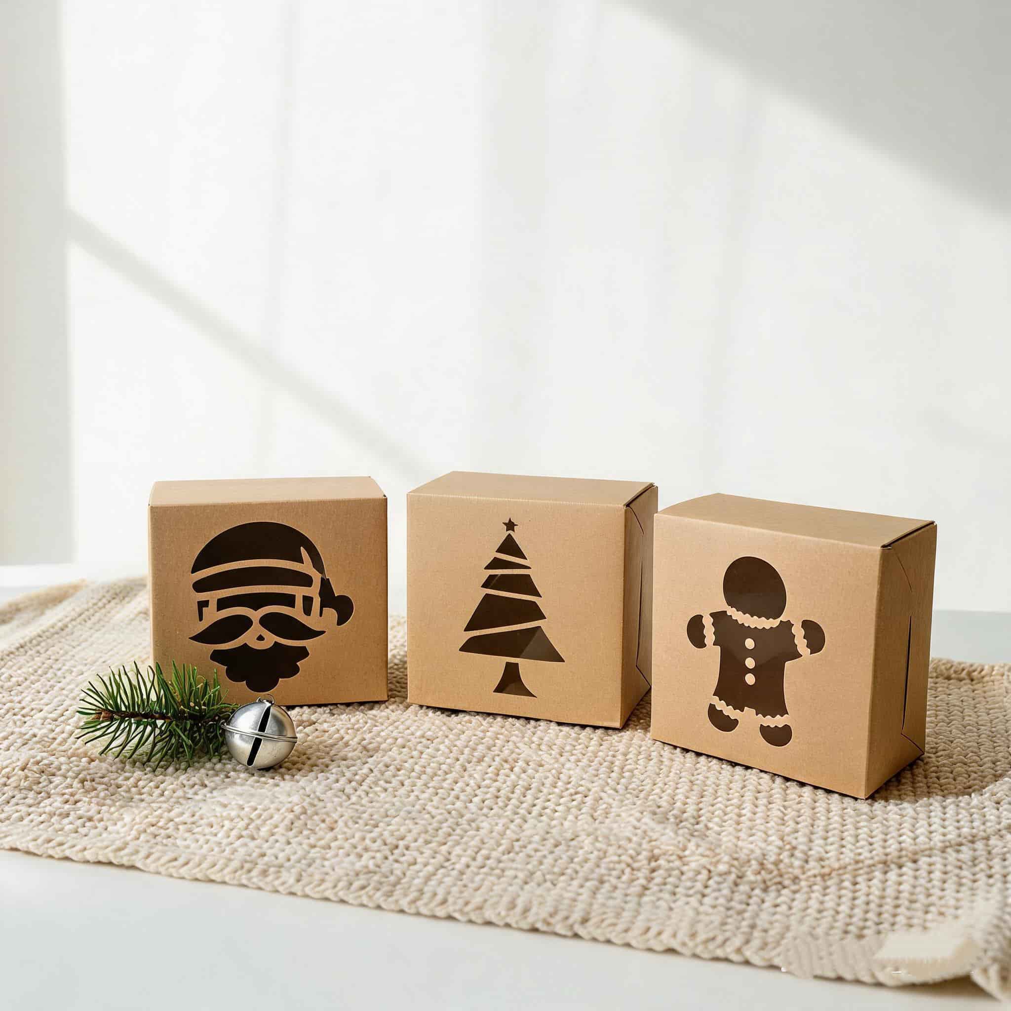 Eco-Friendly Gingerbread Man Window Christmas Treat Box Eco-Friendly Gingerbread Man Window Christmas Treat Box
