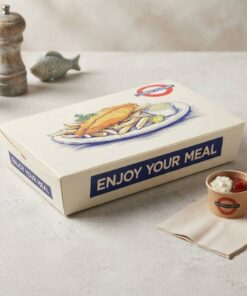 Custom printed logo food paper meal box
