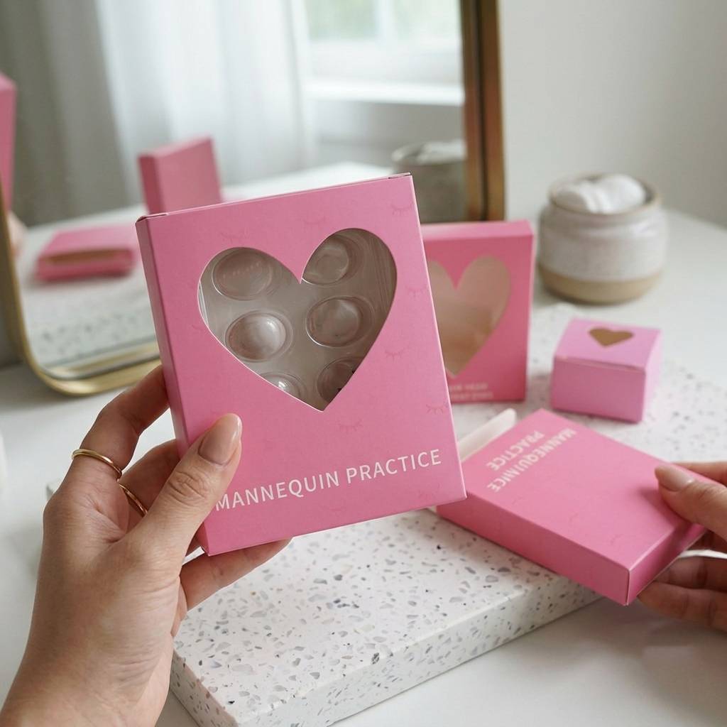 Custom logo pink paper carton for beauty products Custom logo pink paper carton for beauty products