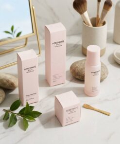Private label folding paper cartons for beauty skincare sets