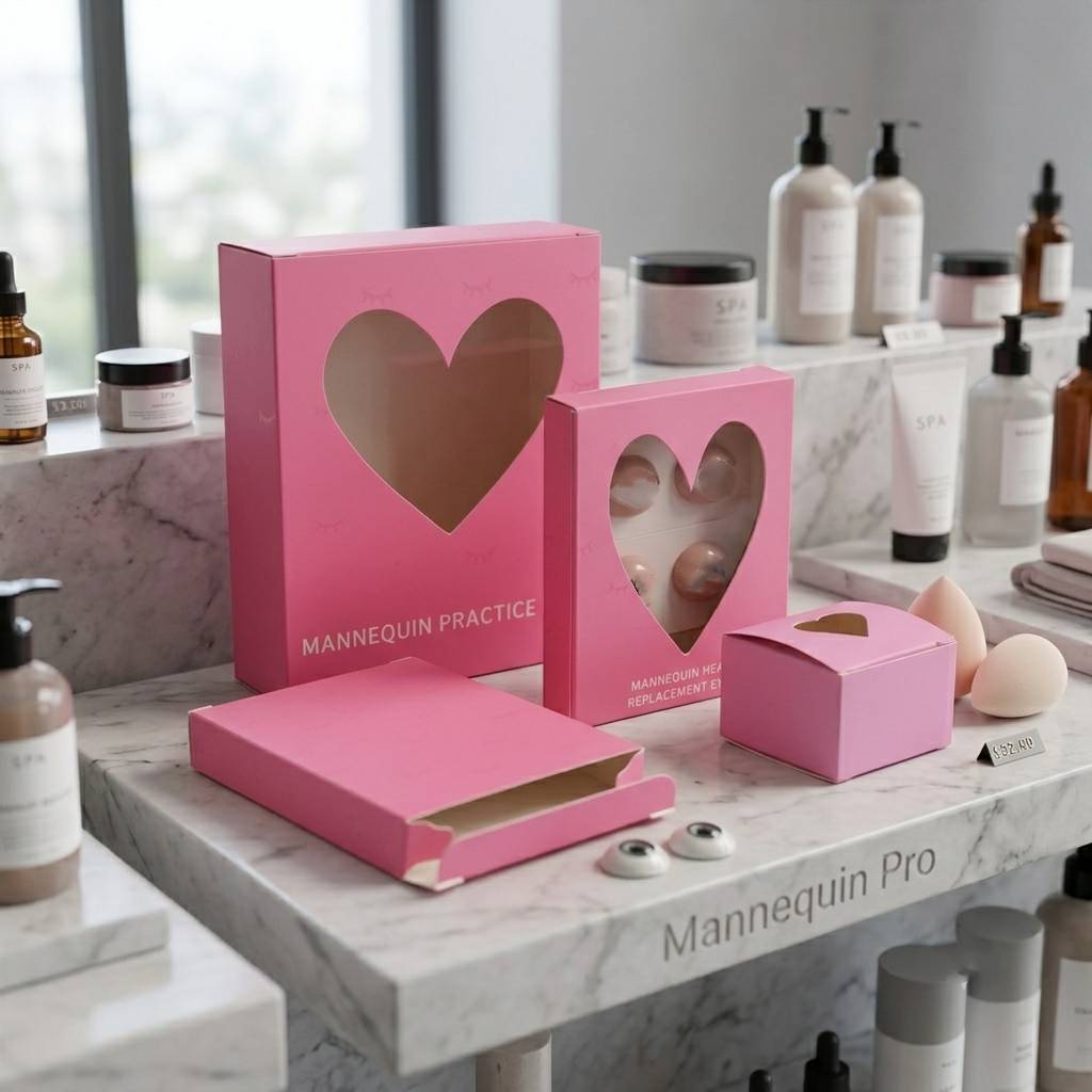 Pink paper packaging box for eyelash extension tools Pink paper packaging box for eyelash extension tools