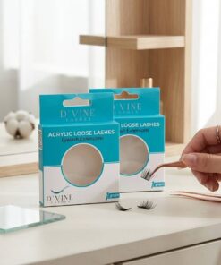 custom paper box with clear round window for false eyelashes
