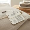 luxury linen product paper swing tag with metal eyelet
