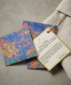 Creative printed cardboard tags for high-end garments