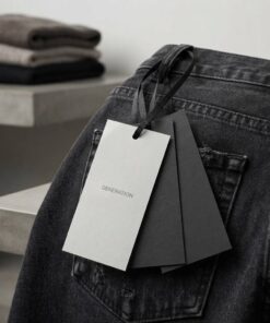 Custom modern garment hangtags for boutique brands
