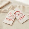 Cartoon style clothing paper tags for kids wear