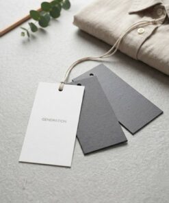 High-end black cardstock tags with white backing