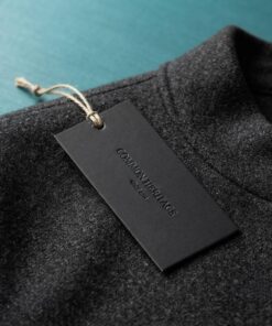 Custom printed black garment hang tags supplier