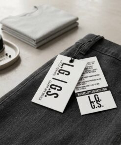Custom printed brand hangtags with string