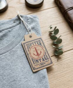 custom printed cardboard clothing swing tag with eyelet