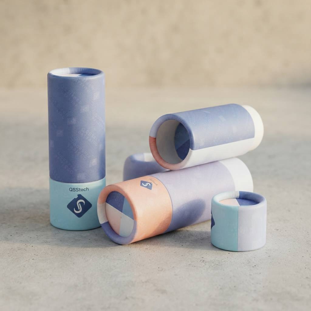 Eco-friendly paper tube packaging for tech accessories Eco-friendly paper tube packaging for tech accessories