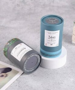Round Scented Candle Paper Can with Custom Label