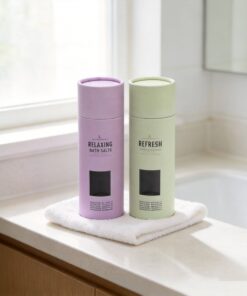 Custom printed paper tube packaging for bath salts