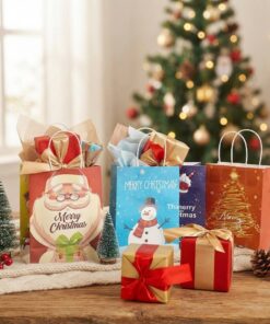 Personalized Printed Paper Bag For Christmas Retail
