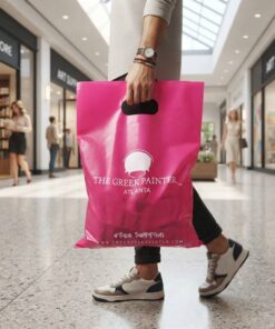 Custom Brand Printed Soft Plastic Handle Bag Wholesale