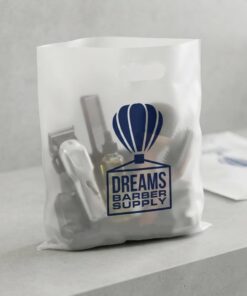 Customizable LOGO High-End Translucent PE Plastic Shopping Bag