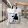 Fashion Apparel Printed Soft Webbing Handle Plastic Bag Factory Direct